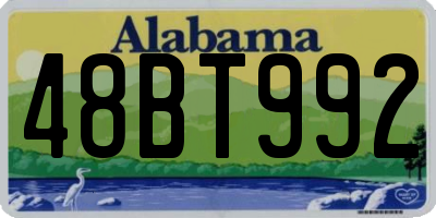 AL license plate 48BT992