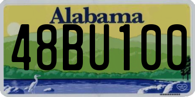 AL license plate 48BU100