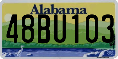 AL license plate 48BU103