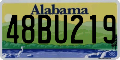 AL license plate 48BU219