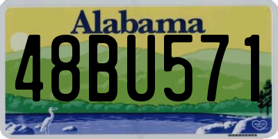 AL license plate 48BU571