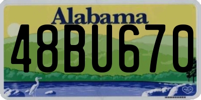 AL license plate 48BU670