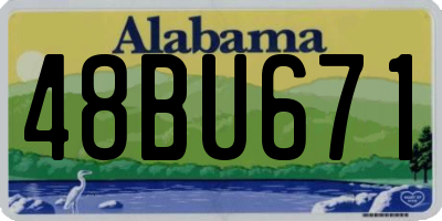 AL license plate 48BU671