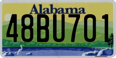 AL license plate 48BU701