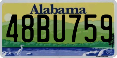 AL license plate 48BU759