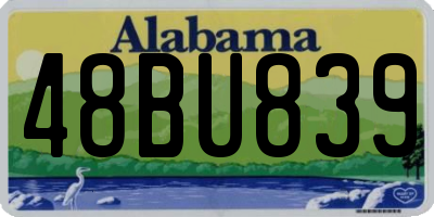 AL license plate 48BU839