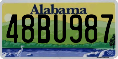AL license plate 48BU987
