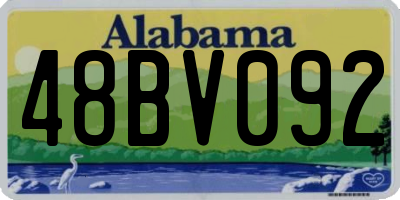 AL license plate 48BV092