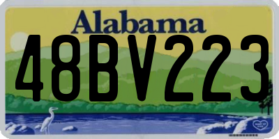 AL license plate 48BV223