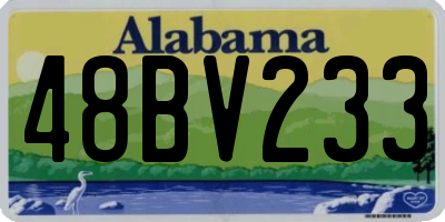 AL license plate 48BV233