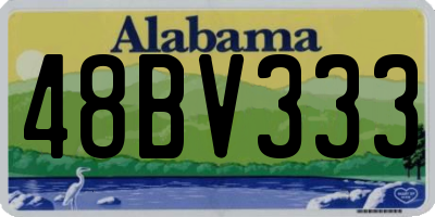 AL license plate 48BV333