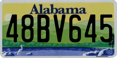 AL license plate 48BV645