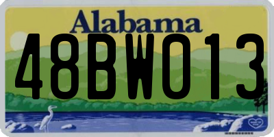 AL license plate 48BW013
