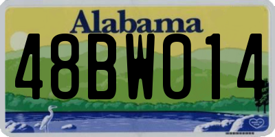AL license plate 48BW014