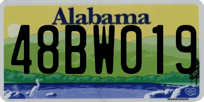 AL license plate 48BW019
