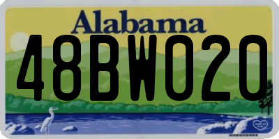 AL license plate 48BW020