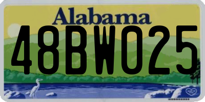 AL license plate 48BW025