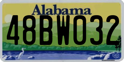 AL license plate 48BW032