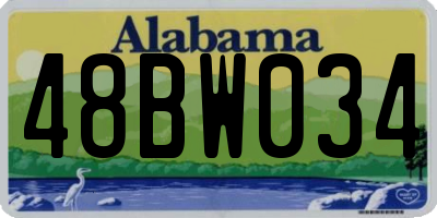 AL license plate 48BW034