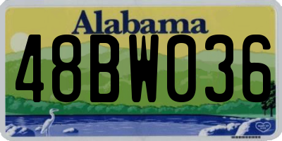 AL license plate 48BW036