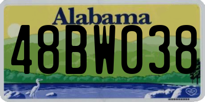 AL license plate 48BW038