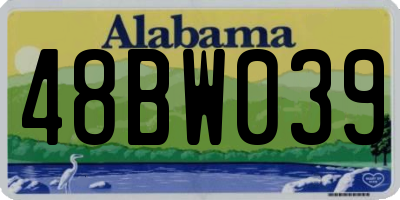 AL license plate 48BW039