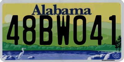 AL license plate 48BW041