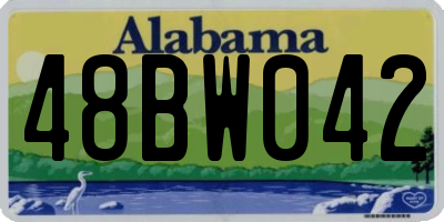 AL license plate 48BW042