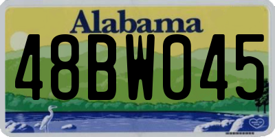 AL license plate 48BW045