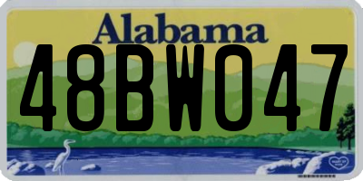 AL license plate 48BW047