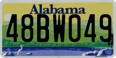 AL license plate 48BW049