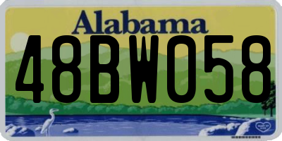 AL license plate 48BW058