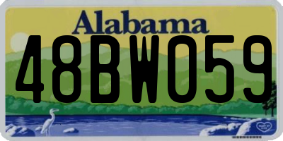 AL license plate 48BW059