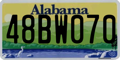 AL license plate 48BW070