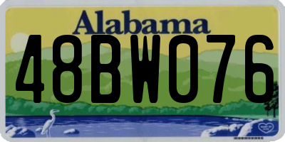 AL license plate 48BW076