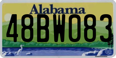 AL license plate 48BW083