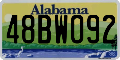 AL license plate 48BW092