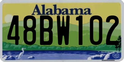 AL license plate 48BW102
