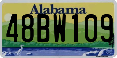 AL license plate 48BW109