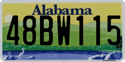AL license plate 48BW115