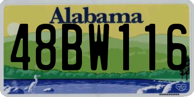 AL license plate 48BW116