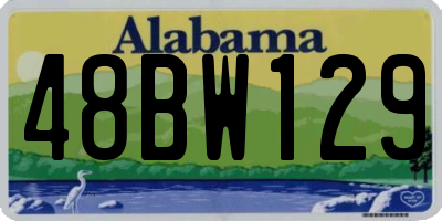 AL license plate 48BW129