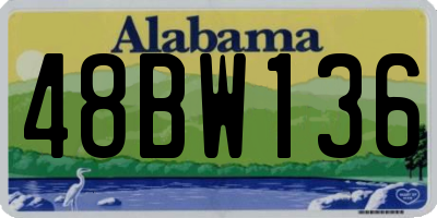 AL license plate 48BW136
