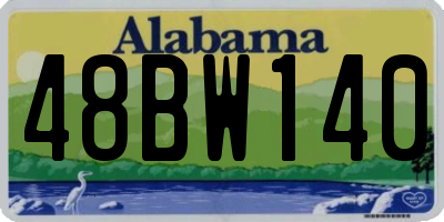 AL license plate 48BW140