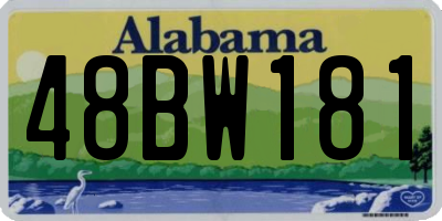AL license plate 48BW181