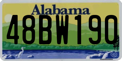 AL license plate 48BW190