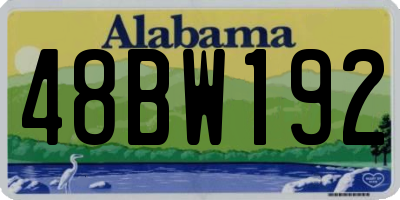 AL license plate 48BW192