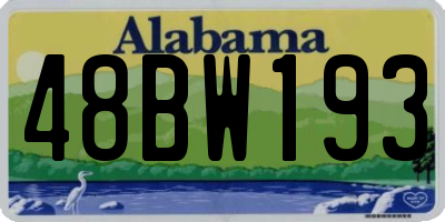 AL license plate 48BW193