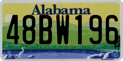 AL license plate 48BW196
