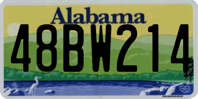AL license plate 48BW214